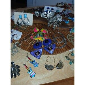 Lot Vintage Jewelry 1980s-2000s Earrings Necklaces Bracelets Rings Brooches more